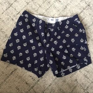 Navy khaki shorts - flower design - Old Navy